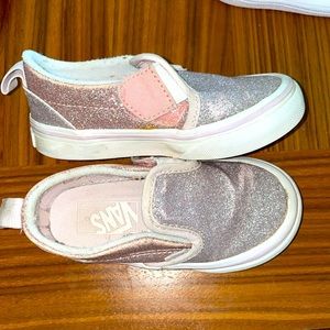 Glittery pink toddler Vans